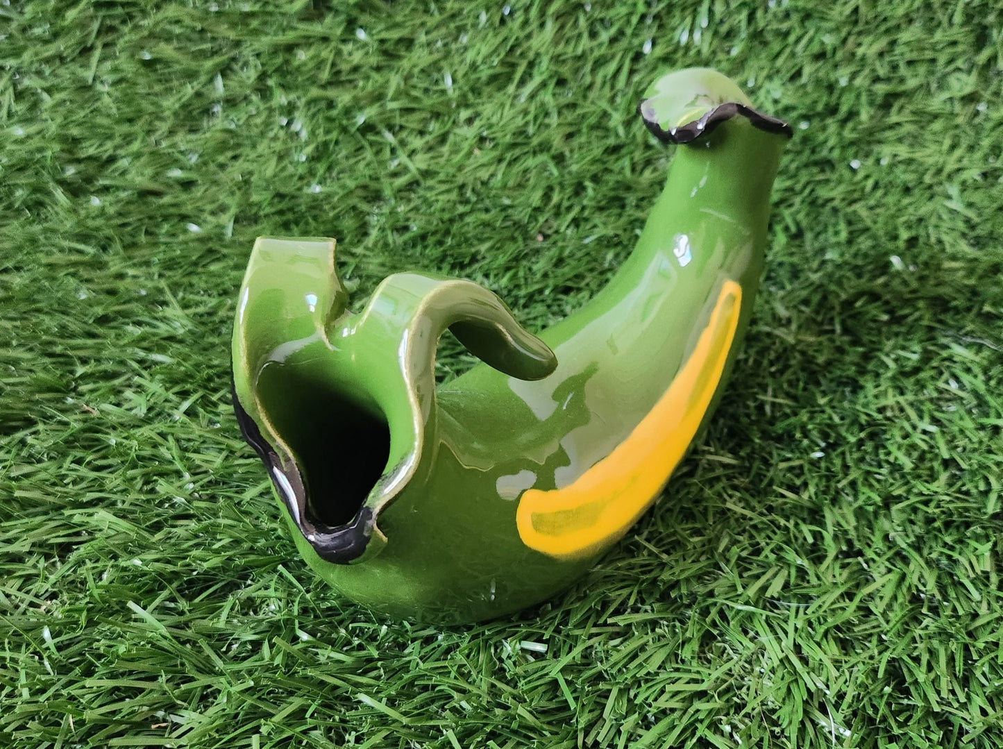 Green Banana Horn Vase