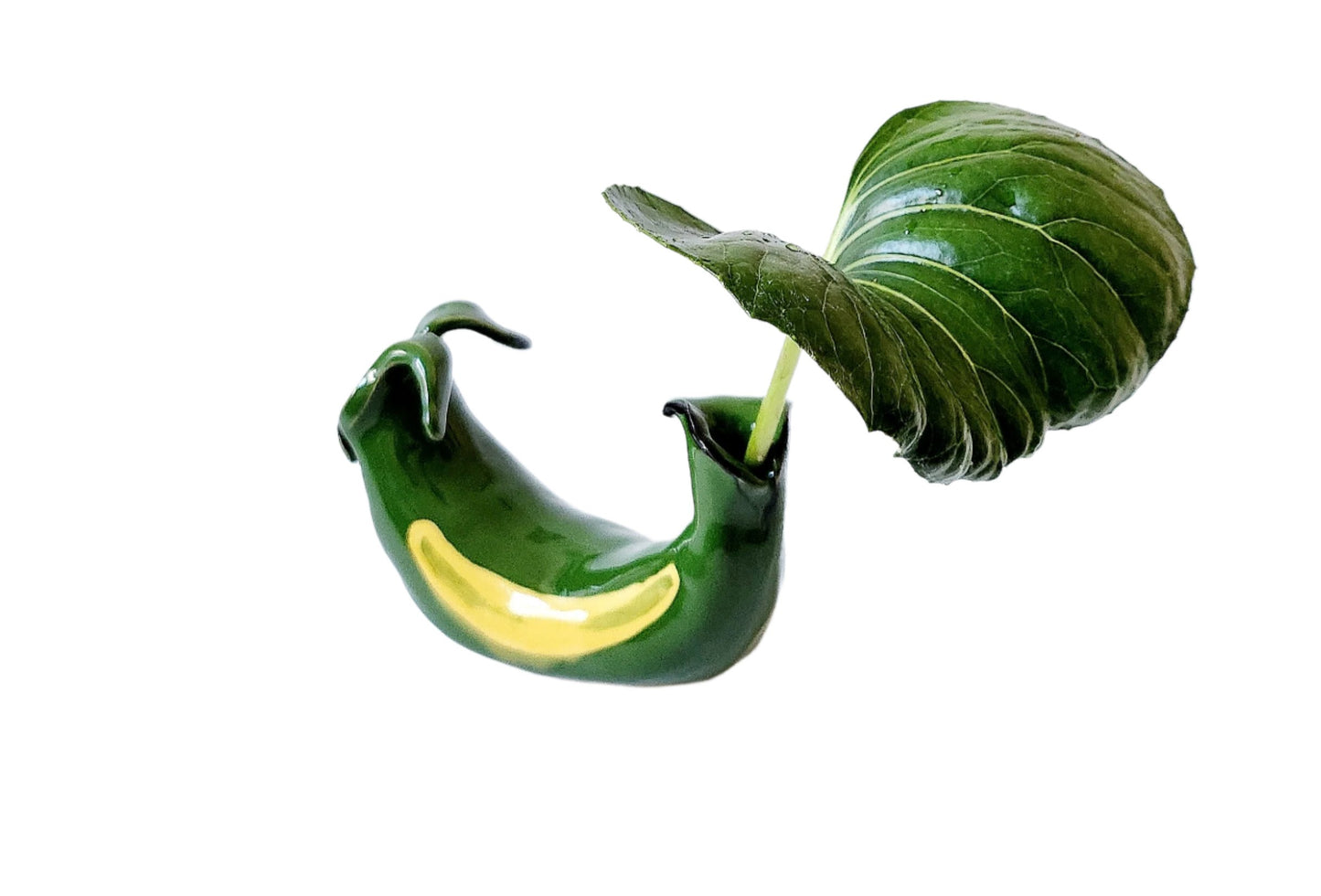 Green Banana Horn Vase