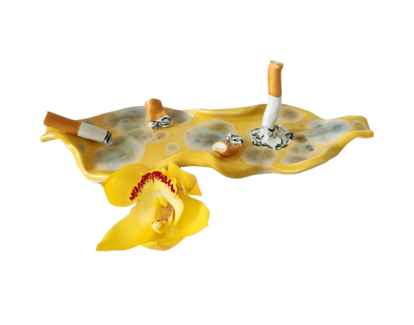 Lemon Crystal Multi Ashtray