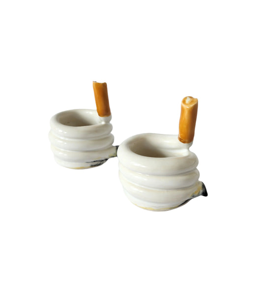 Cigarette Candlestick Holders (pair)