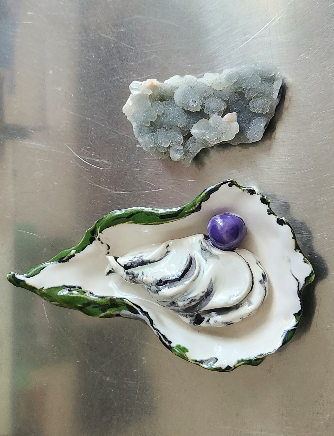 Oyster with Purple Pearl